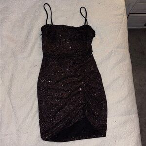 Windsor Black Sparkle Mini Dress